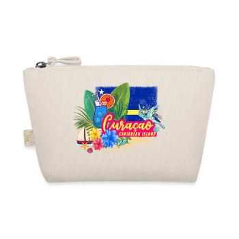 Souvenir caribéen vintage de Curaçao avec tortue - Trousse biologique - nature - Devant