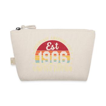 40th Anniversary 1986 40 Years Gift, Vintage 1986 - Organic Pouch - nature - Front