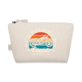 50th Birthday "I ́m Not Old I ́m Classic" Motorcycle - Organic Pouch - nature - Front