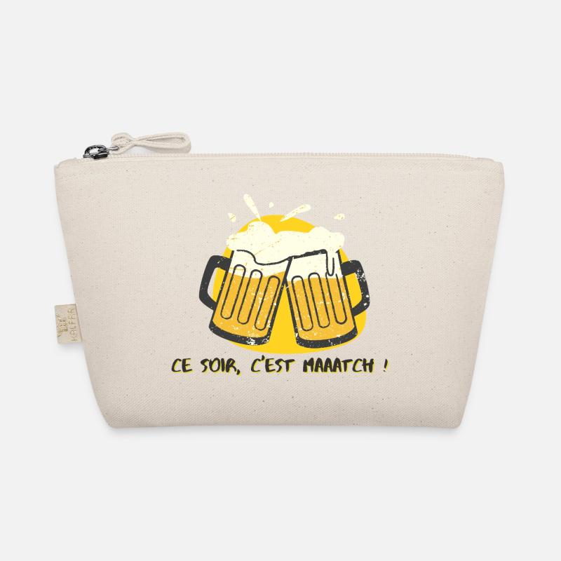 Fußball heute Abend ist ein Spiel mit Bier Bio-Täschchen