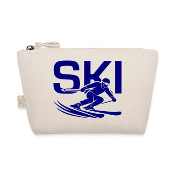 Ski Sport Silhouette - Bio-Täschchen - Natur - Vorne