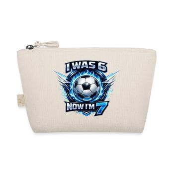 Fussball 6 7 Geburtstag Ich war 6 jetzt bin ich 7 - Organic Pouch - nature - Front