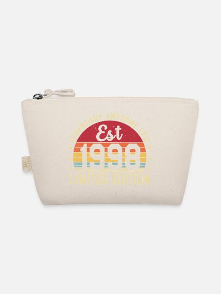28. Jubiläum – Vintage-Geschenk 1998 - Bio-Täschchen - Natur - Vorne