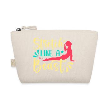 Yoga Stretch Like A Beast Funny Yoga - Organic Pouch - nature - Front