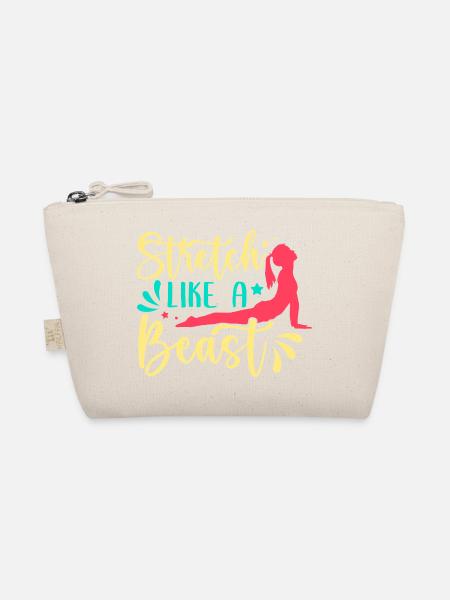 Yoga Stretch Like A Beast Funny Yoga - Bio-Täschchen - Natur - Vorne