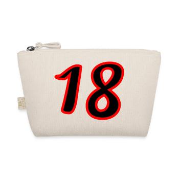 18. 18 JAHRE ALT. 18-JÄHRIGES JUBILÄUM. 18. GEBURTSTAG. - Bio-Täschchen - Natur - Vorne