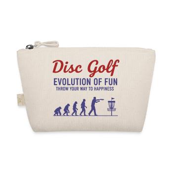Disc Golf Evolution Of Fun Throw Your Way - Organic Pouch - nature - Front