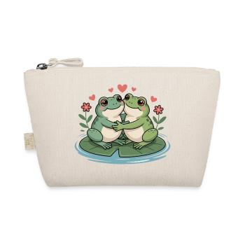 Couple grenouilles pour la Saint-Valentin - Trousse biologique - nature - Devant