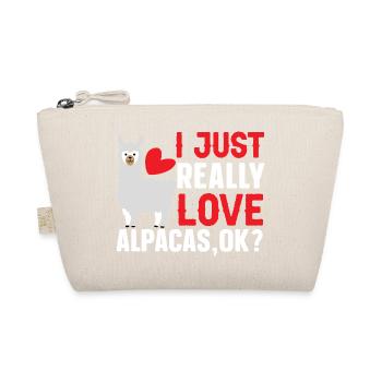 I Just Really Love Alpacas OK?  - Organic Pouch - nature - Front