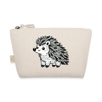 Mignonne porc-épic noir et blanc - Trousse biologique - nature - Devant