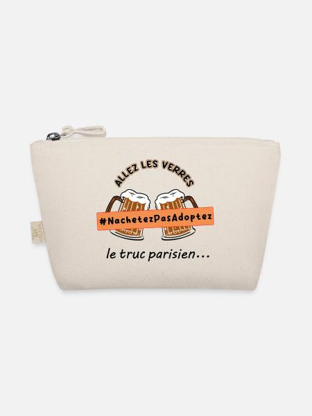 Allez_les_verres_hashtag_adoption_animale - Organic Pouch - nature - Front