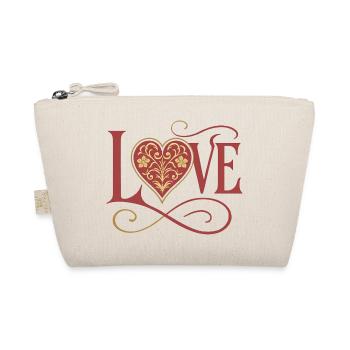 Love - Heart - Valentine's Day - Wedding - Organic Pouch - nature - Front