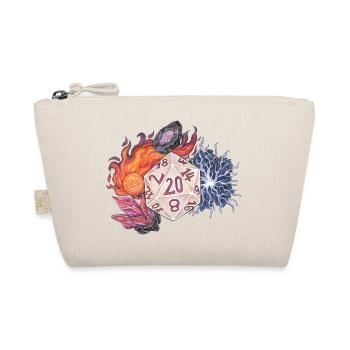 RPG Tabletop D20 Dice Gift Magician - Organic Pouch - nature - Front