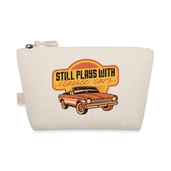 Classic Car Collector Still Plays With Classic Cars - Organic Pouch - nature - Front