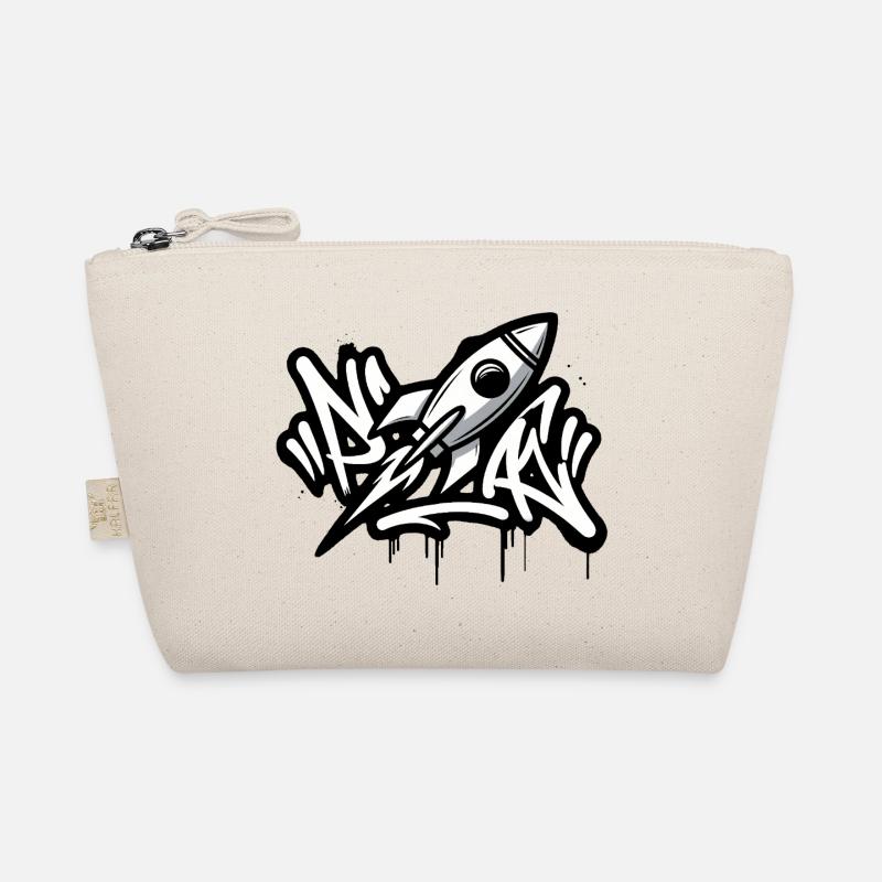 Fusée graffiti en noir et blanc Trousse biologique