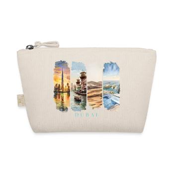 Voyage de vacances à Dubaï – Motif de la silhouette et du luxe - Trousse biologique - nature - Devant