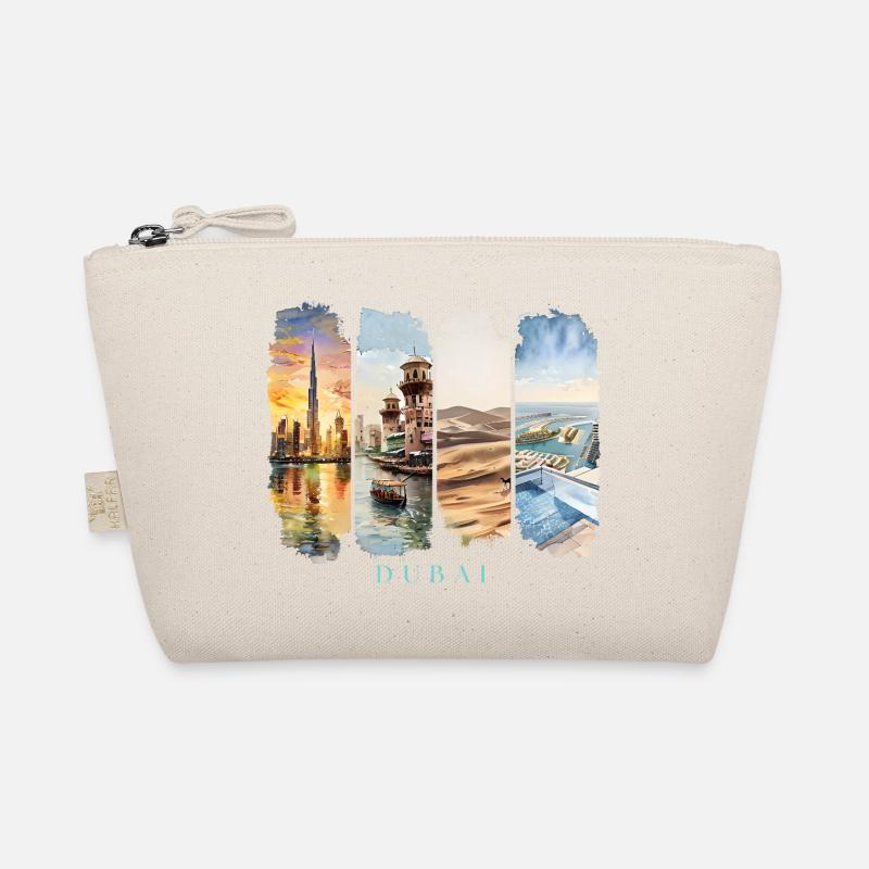 Voyage de vacances à Dubaï – Motif de la silhouette et du luxe Trousse biologique