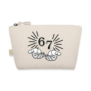 67 Meme Hands, Viral Statement Design - Organic Pouch - nature - Front