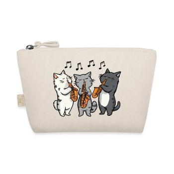 Jazzkatzen Trio Saxophon - Bio-Täschchen - Natur - Vorne