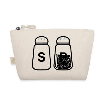 Salt and Pepper Shaker Set - Organic Pouch - nature - Front