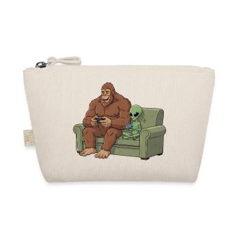 Bigfoot Alien Spielt Videospiel Gaming Sasquatch - Bio-Täschchen - Natur - Vorne