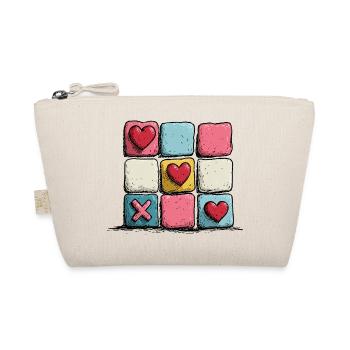 Herz XOXO PopArt Muster - Bio-Täschchen - Natur - Vorne