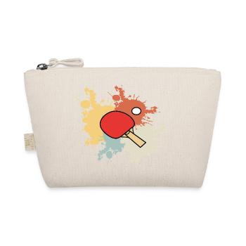 Tischtennis Retro Tischtennisschläger - Bio-Täschchen - Natur - Vorne