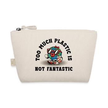 Plastic Is Not Fantastic – Retro Environmental Statement - Organic Pouch - nature - Front