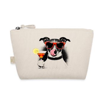 Cool Dog – Popart Halftone with Cocktail - Organic Pouch - nature - Front