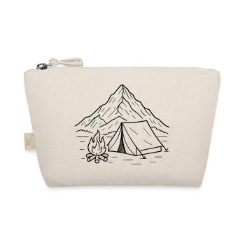 Mountain camping night silhouette - Organic Pouch - nature - Front