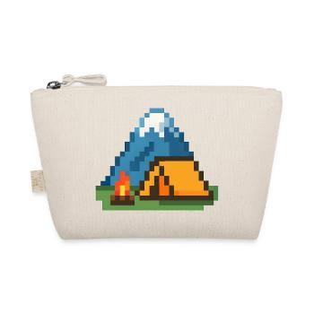 Pixel Campfire at the Mountain Tent - Organic Pouch - nature - Front