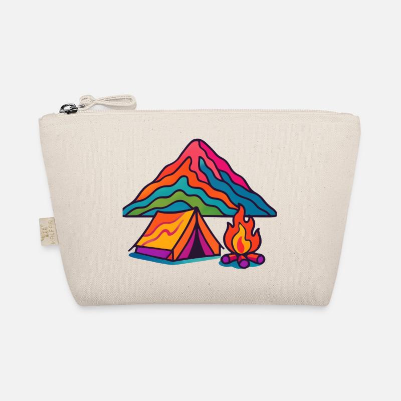 Buntes Bergcamping Bio-Täschchen