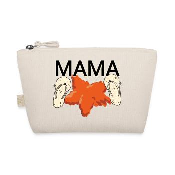 Mom on the beach - Organic Pouch - nature - Front