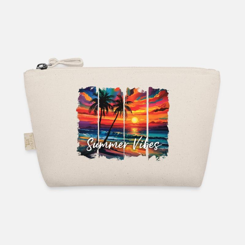 Summer Vibes Spaß-Zitat-Grafik Bio-Täschchen