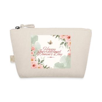 Happy International Womens Day Watercolor - Organic Pouch - nature - Front