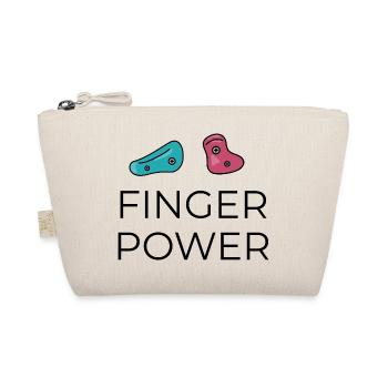 Bouldern - Finger Power Design - Bio-Täschchen - Natur - Vorne