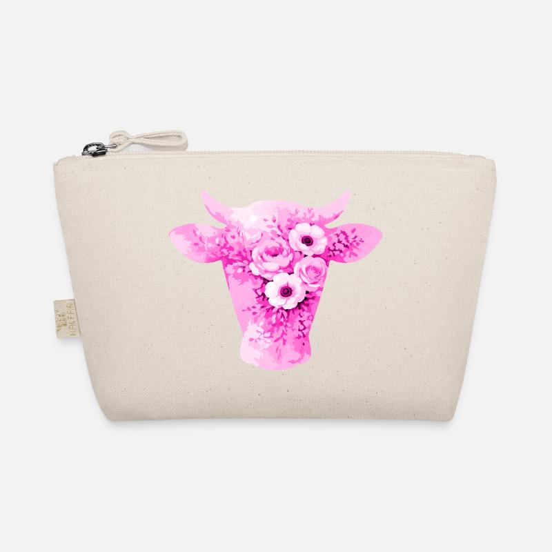 Kuh Silhouette Blumen Bio-Täschchen