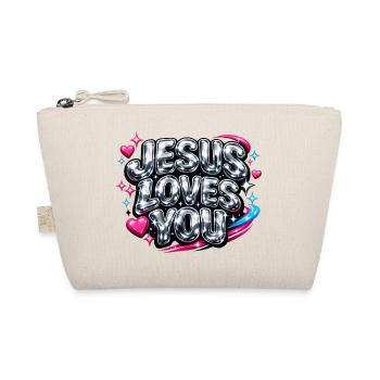 Jesus Loves You Streetwear - Organic Pouch - nature - Front