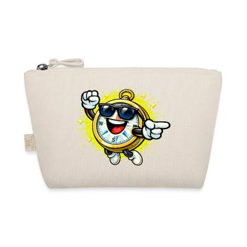 Playful stopwatch with sunglasses - Organic Pouch - nature - Front
