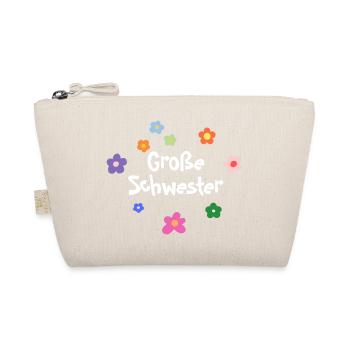 Große Schwester Blumen Design - Bio-Täschchen - Natur - Vorne