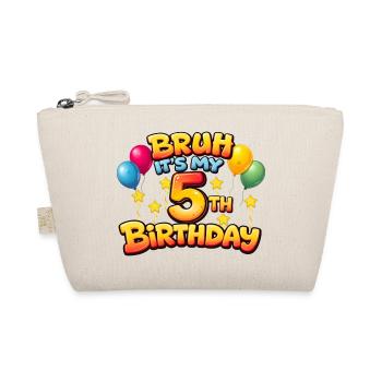 5th birthday shirt 5th birthday shirt boy 5 year - Organic Pouch - nature - Front