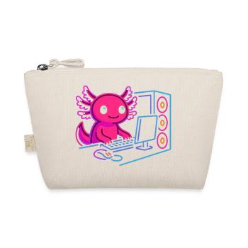 Axolotl Gamer Neon Style Gaming PC Design - Bio-Täschchen - Natur - Vorne