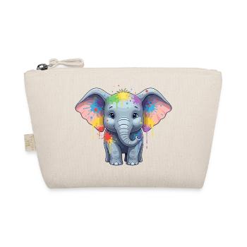 Colorful Elephant Splash - Organic Pouch - nature - Front