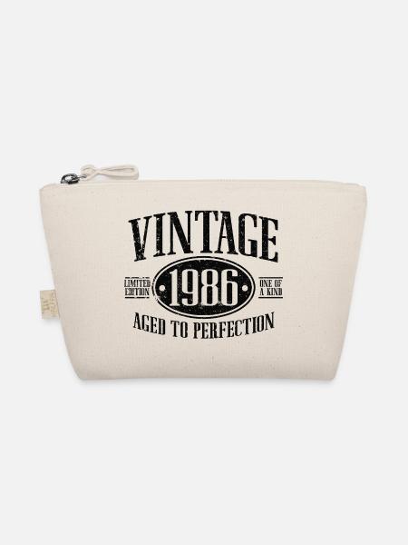 Vintage 1986 Jahrgang Geburtstag Retro Geschenk - Bio-Täschchen - Natur