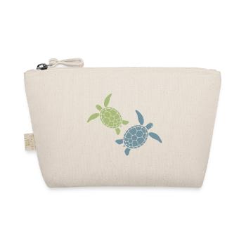 Sea Turtle Duo Ocean Beach Hawaii Marine Life Vibe - Organic Pouch - nature - Front