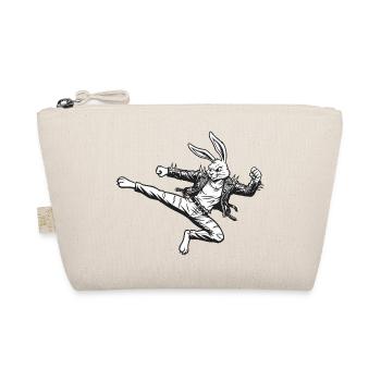 Heavy Metal Easter Bunny Rocker Easter Hardcore Bunny - Organic Pouch - nature - Front