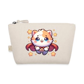 Heroes Kitten Superhero Cat Super Kitty - Organic Pouch - nature - Front