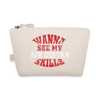 want to See My Air Guitar Skills Funny Rocker Design - Organic Pouch - nature - Front