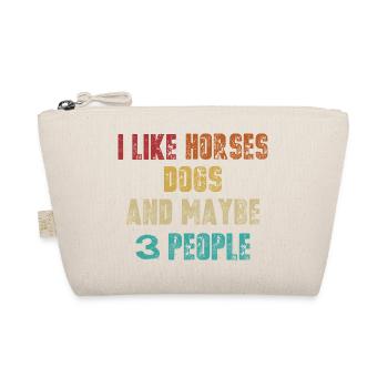 I like horses dogs 3 people - Bio-Täschchen - Natur - Vorne
