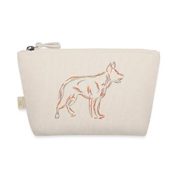 German Shepherd Drawing - Organic Pouch - nature - Front